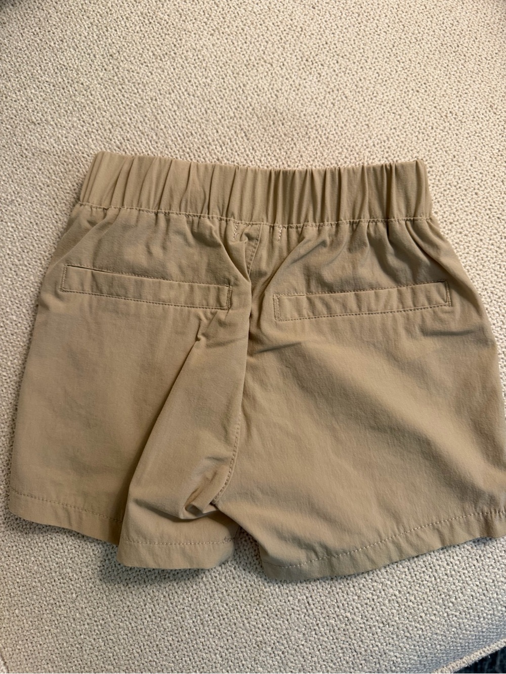 Kids Elastic-Waist Tan Shorts